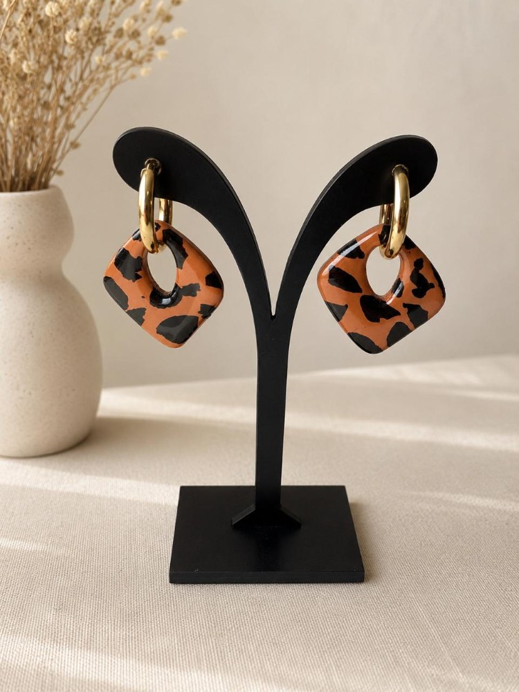 Aros Charms Animal Print, aros artesanales hechos a mano – Karivé Joyas