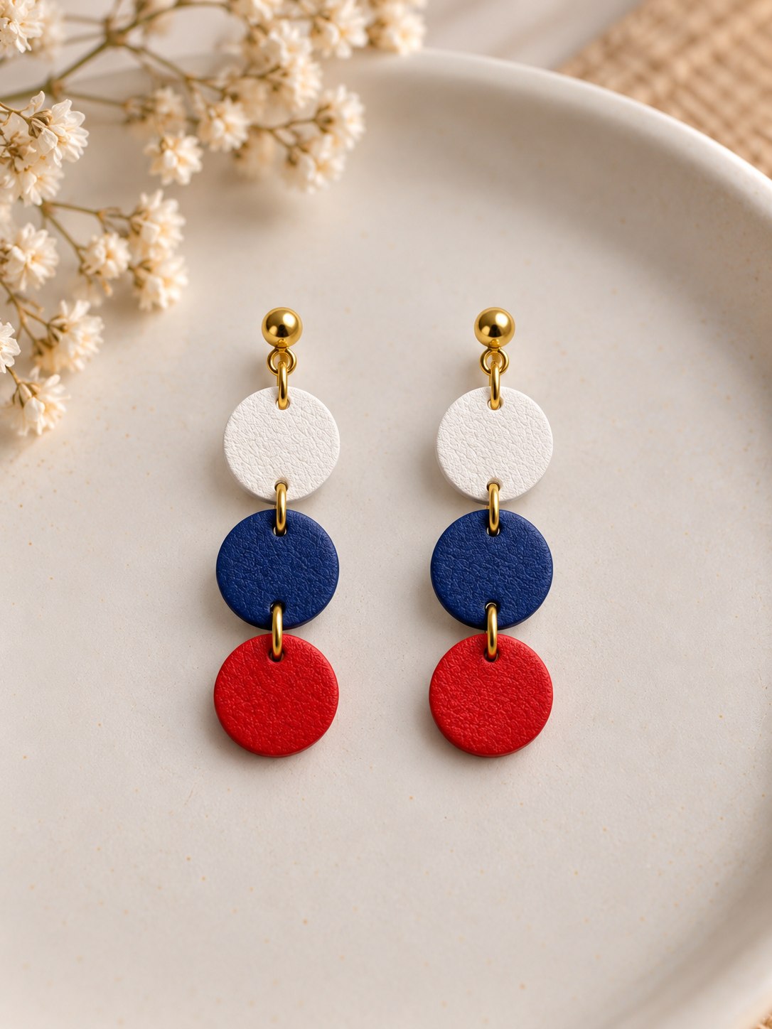 Aros Círculos Tricolor, aros artesanales hechos a mano color multicolor – Karivé Joyas