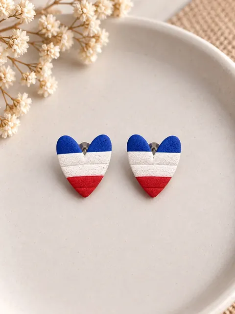 Aros Corazón Pequeño, aros hechos a mano – Karivé Joyas